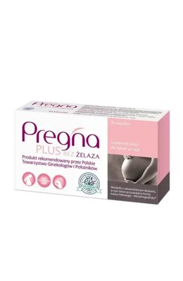 Pregna Plus Прегна Плюс вітаміни для вагітних і жінок, що годують без заліза 30 капсул Польща 1666466199 фото