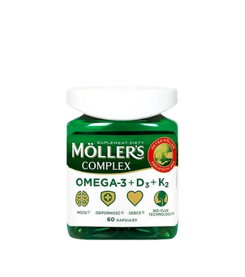 Mollers Complex Меллер Рыбий жир с Витаминами D3 и K2 60 капсул 1664431863 фото