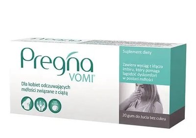 Pregna Vomi Прегна Воми витаминные жевательные резинки для беременных от недомогания 20 шт Польша 1787392106 фото