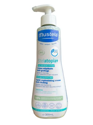 Ліпідовідновлювальний крем Mustela Stelatopia+Lipid-Replenishing Cream Anti-Itching, Мустела300 мл 1701967576444 фото