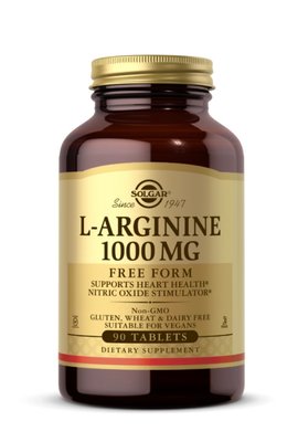 Solgar L-Arginine, Aргинин 1000 мг,  90 таблеток 484638382 фото