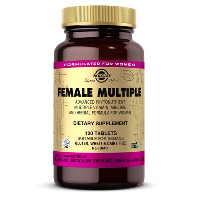 Мультивитамины для женщин Solgar (Female Multiple) 120 таблеток 1836882063 фото