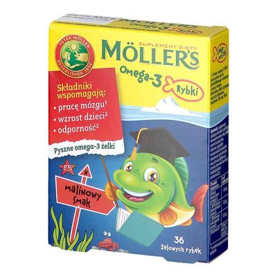 Mollers Меллер Омега-3 рыбки со вкусом малины (36) 1704456437 фото