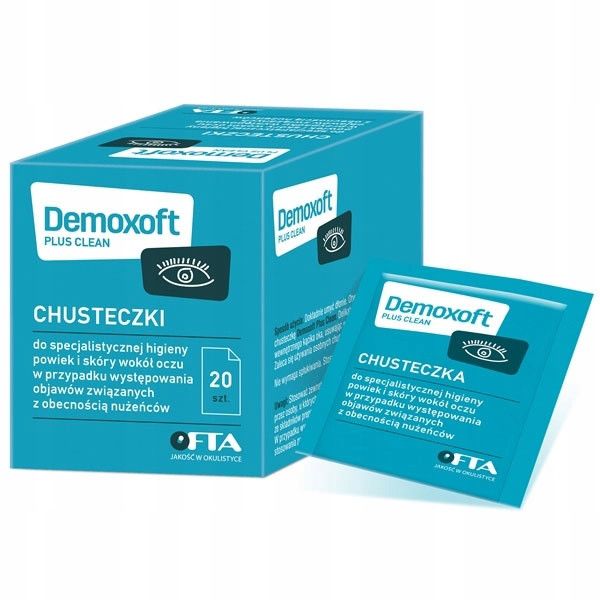 Demoxoft Clean, серветки для чищення та догляду за віками, 20 штук 1714980655 фото