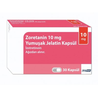 Zoretanin Roaccutane, Зоретанин изотретиноин 10 мг, 30 капсул copy_65382628 фото