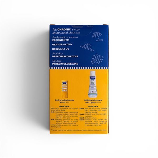 Набор Mustela Sun Stick High Protection Мустела солнцезащитный стик SPF 50 9 мл+ Гель для душу 100 мл 771103322 фото